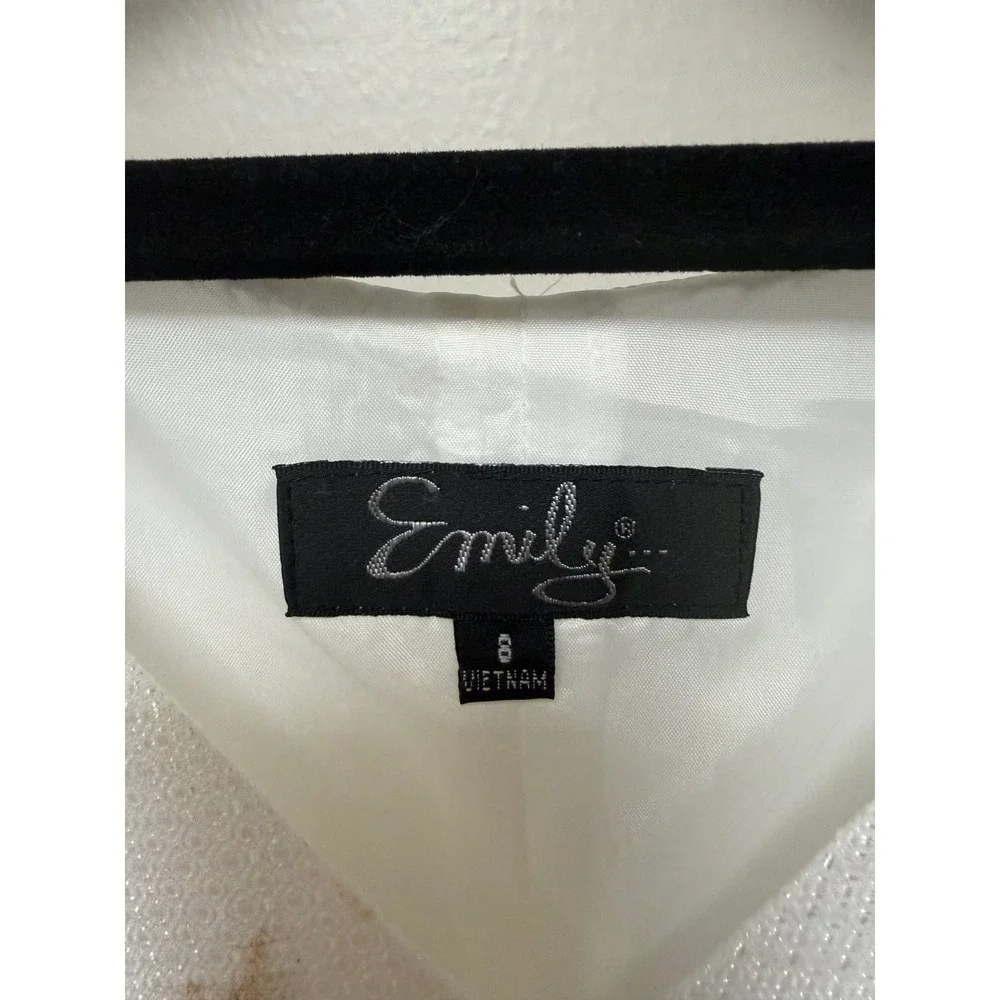 Emily White Textured V Neck Sheath Dress Size 8 Formal Business Occasion‎